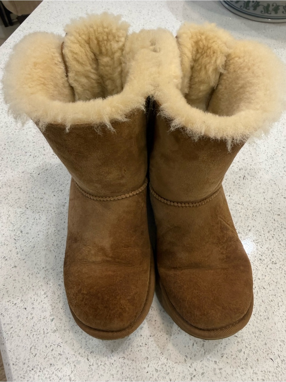 Classic Women's Chestnut Shearling Lined Suede Boots